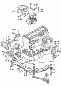 audi 33000 Детали крепежные для двигателя