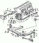 audi 34000 Детали крепежные для двигателя