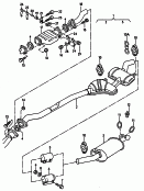 audi 28000 Передний глушитель. Средний глушитель. Задний глушитель. F             >> 44-F-300 001
