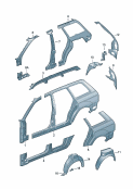 audi 809060 side part. sectional parts for the side section