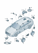 audi 35360 Громкоговоритель. Панель приборов