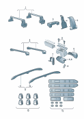 audi 71030 genuine accessories. base carrier.               use if required:.              see illustration: