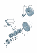audi 105051 crankshaft. conrod. bearings. flywheel.            see parts bulletin: