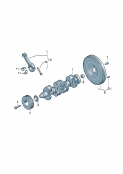 audi 105002 crankshaft. conrod. bearings. flywheel.            see parts bulletin: