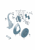 audi 615055 fixed-calliper brake. brake caliper housing. ceramic brake disc (vented)