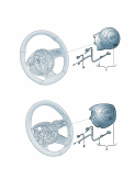 audi 880000 airbag unit for steering wheel. ***** caution hazardous ******. see workshop manual