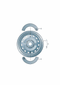 audi 601010 aluminium rim with folding tyre (emergency wheel)
