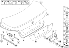 bmw 41_1474 Single components for trunk lid