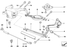 bmw 33_1004 Rear axle support/wheel suspension