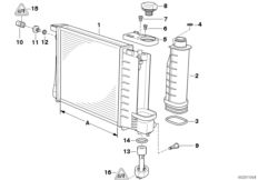 bmw 17_0959 Radiateur d"eau-vase d"expansion