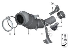 bmw 18_0956 Engine-compartment catalytic converter