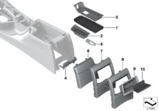 bmw 51_8648 Mounted parts for centre console