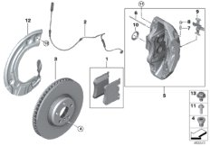 bmw 34_2483 Тормозной механизм переднего колеса
