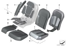 bmw 52_4182 Seat, rear,cushion, & cover,comfort seat