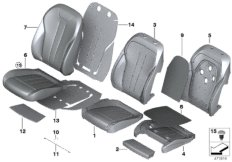 bmw 52_4147 Seat, front, cushion and cover