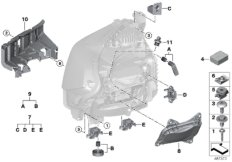 bmw 63_1899 Single components for headlight
