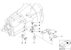 bmw 23_1281 Gearbox parts - lambda probe holder
