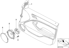 bmw 65_0465 Single parts f front door stereo system