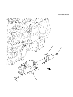 chevrolet 4G02-100 GM,GN69 КРЕПЛЕНИЕ СТАРТЕРА (LFW/3.05)