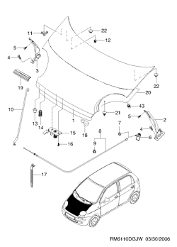 chevrolet 61100 HOOD PANEL  (6110)