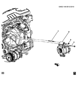 chevrolet GM02-146 GM,GN69 КРЕПЛЕНИЕ ГЕНЕРАТОРА (LFW/3.05)