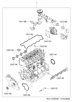 chevrolet 11470 РЕМОНТНЫЙ КОМПЛЕКТ (ДИЗЕЛЬ)  (1147)