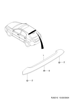 chevrolet 92100 REAR SPOILER  (9210)
