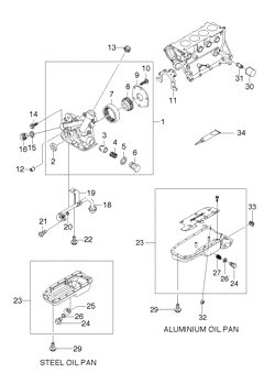chevrolet 12300R ПОДДОН КАРТЕРА И МАСЛЯНЫЙ НАСОС(FAM I)  (1230) (RH)