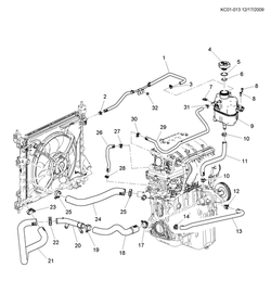 chevrolet KC01-013 CP,CQ,CR48 ПРОДУВОЧН. НАСОС СИСТЕМЫ ОХЛАЖДЕНИЯ ДВИГАТЕЛЯ PART 1