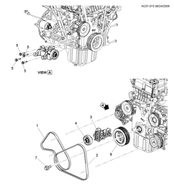 chevrolet KC01-015 CP,CQ,CR48 ШКИВЫ И РЕМНИ/ПРИВОД ВСПОМОГАТЕЛЬНЫХ АГРЕГАТОВ