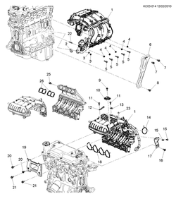 chevrolet KC03-014 CP,CQ,CR48 ВПУСКН. КОЛЛЕКТОР PART 1