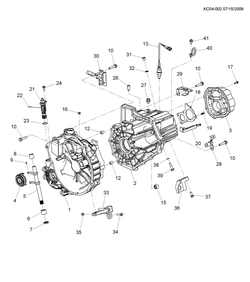 chevrolet KC04-002 CP,CQ,CR48 5-СКОРОСТНАЯ МЕХАНИЧЕСКАЯ КОРОБКА ПЕРЕДАЧ PART 2 КАРТЕР,СОПУТСТВУЮЩИЕ ДЕТАЛИ(MFM)