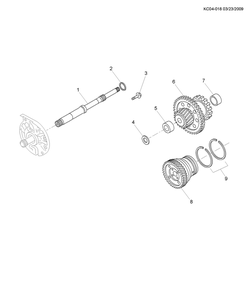chevrolet KC04-018 CP,CQ,CR48 АВТОМАТИЧЕСКАЯ КОРОБКА ПЕРЕДАЧ PART 8 ВХОДНОЙ ВАЛ, ВЫХ. ВАЛ(MFL)