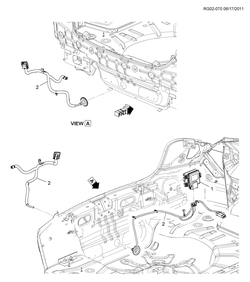 chevrolet RG02-070 GM,GN69 СИСТЕМА ДАТЧИКОВ/ОБЪЕКТ СЗАДИ (PARKING ASSIST)