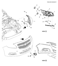 chevrolet RG02-090 GM,GN69 ЛАМПЫ/ПЕРЕДНИЕ (HALOGEN)(T4A)