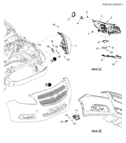 chevrolet RG02-091 GM,GN69 ЛАМПЫ/ПЕРЕДНИЕ (H.I.D. LAMP)(T4F)