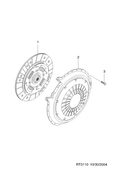 chevrolet 31100 КОЖУХ И ДИСК СЦЕПЛЕНИЯ  (3110)