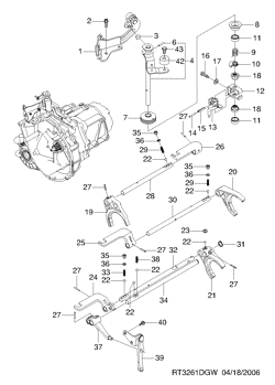 chevrolet 32610 КРЫШКА И ВИЛКА ПЕРЕКЛЮЧЕНИЯ ПЕРЕДАЧ I (Y4M)  (3261)