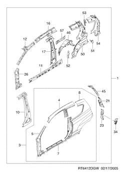 chevrolet 64120 SIDE BODY PANEL III  (6412)