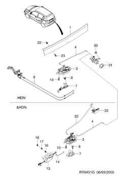 chevrolet 64510 TAILGATE LOCK I  (6451)