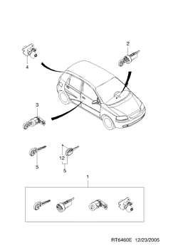 chevrolet 64600 CAR LOCK  (6460)