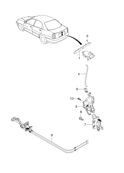 chevrolet 64500 ЗАМОК КРЫШКИ БАГАЖНИКА  (6450)