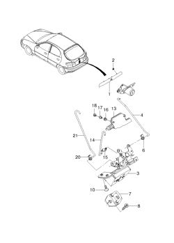 chevrolet 64510 ЗАМОК ЗАДНЕГО БОРТА I  (6451)