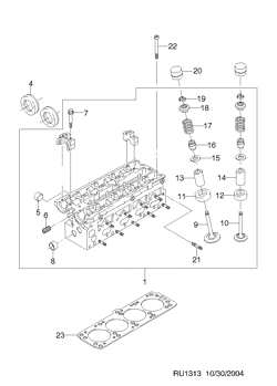 chevrolet 13130 CYLINDER HEAD(FAM II DOHC)  (1313)