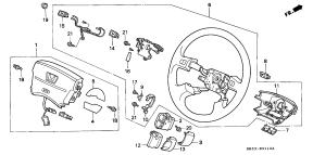 honda B__3110 РУЛЕВОЕ КОЛЕСО (SRS)