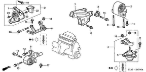 honda B__4700 ENGINE MOUNTS (1.7L) (MT)