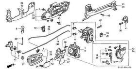 honda B__5410 ПРИВОД ЗАДНЕЙ ДВЕРИ/ OUTER HANDLE