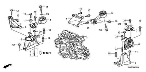 honda B__4701 ENGINE MOUNTS (1.8L)