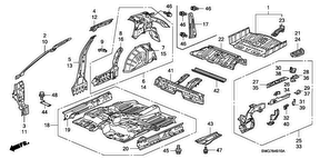 honda B__4910 ОБЛАСТЬ ДНИЩА/ INNER PANELS