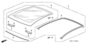 honda B__5220 ROOF GLASS